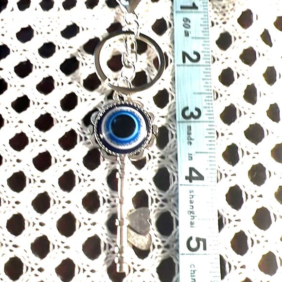 Evil Eye Key Purse Charm Keychain - NEW - Picture 5 of 5